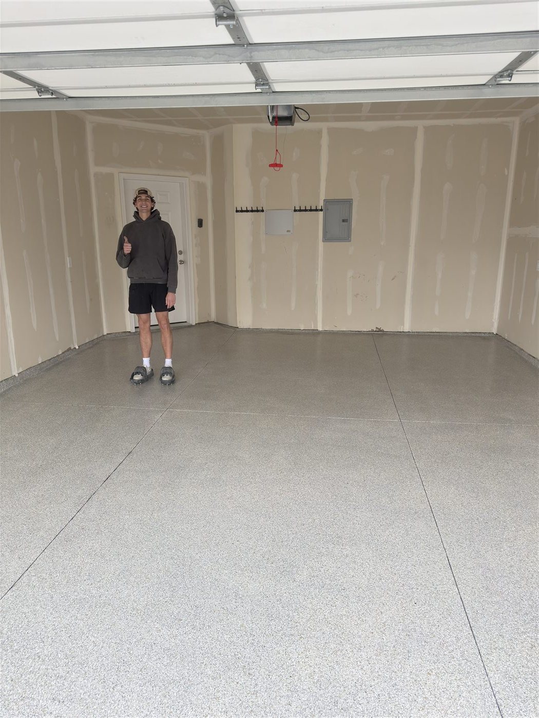 Epoxy garage floor full view